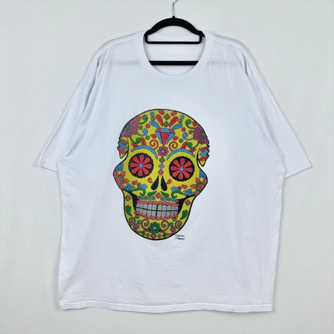 Cancun Mexico Skull Graphic Souvenir Tee XXL